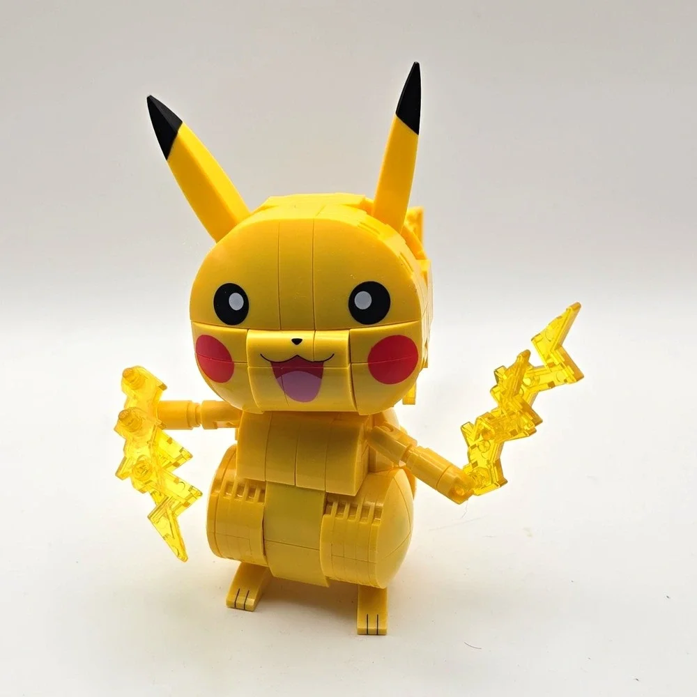 Pokémon Pikachu Interlocking Building Blocks Figure w/ Lightning, 211pcs
